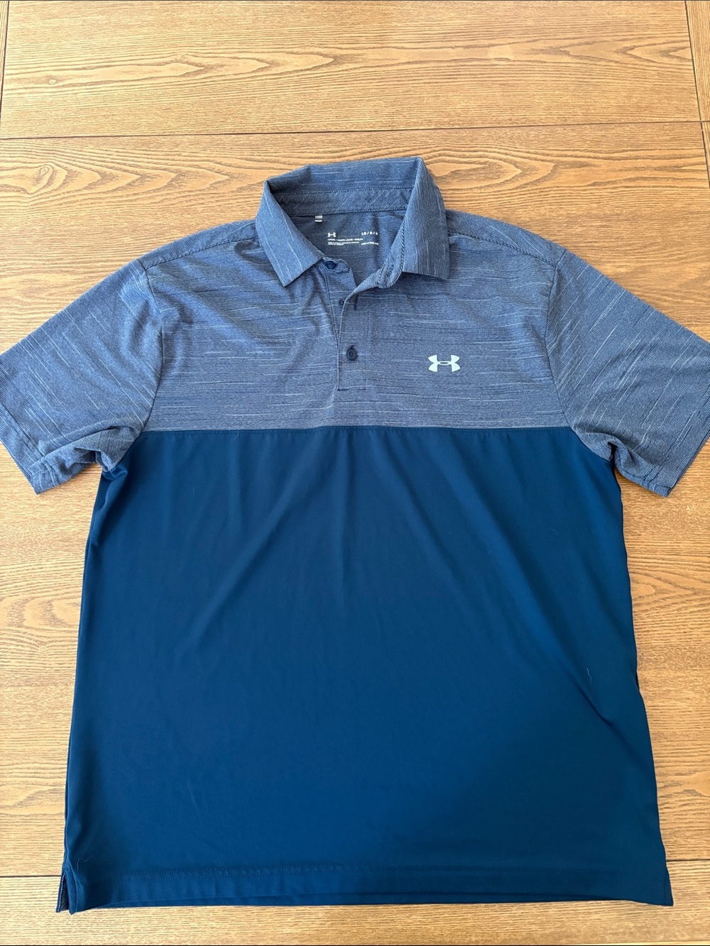 Under Armour Men’s Navy and Heathered Blue Performance Polo